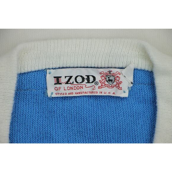 Vintage Izod Of London Baby Blue Country Preppy Yacht Boat Grandpacore Sweater - Picture 3 of 4